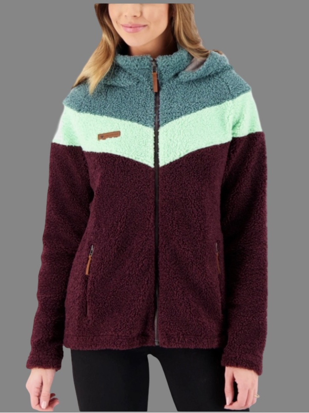 Obermeyer Kai Sherpa Jacket Spring Purple Fleece Ski Retro SZ M Snowboard Gorp